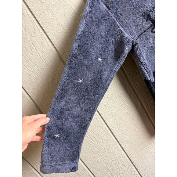 Vintage PBJ Sport Fleece Christmas Sweater Night Sky Scene Cozy V-Neck USA – M/L - Picture 2 of 6